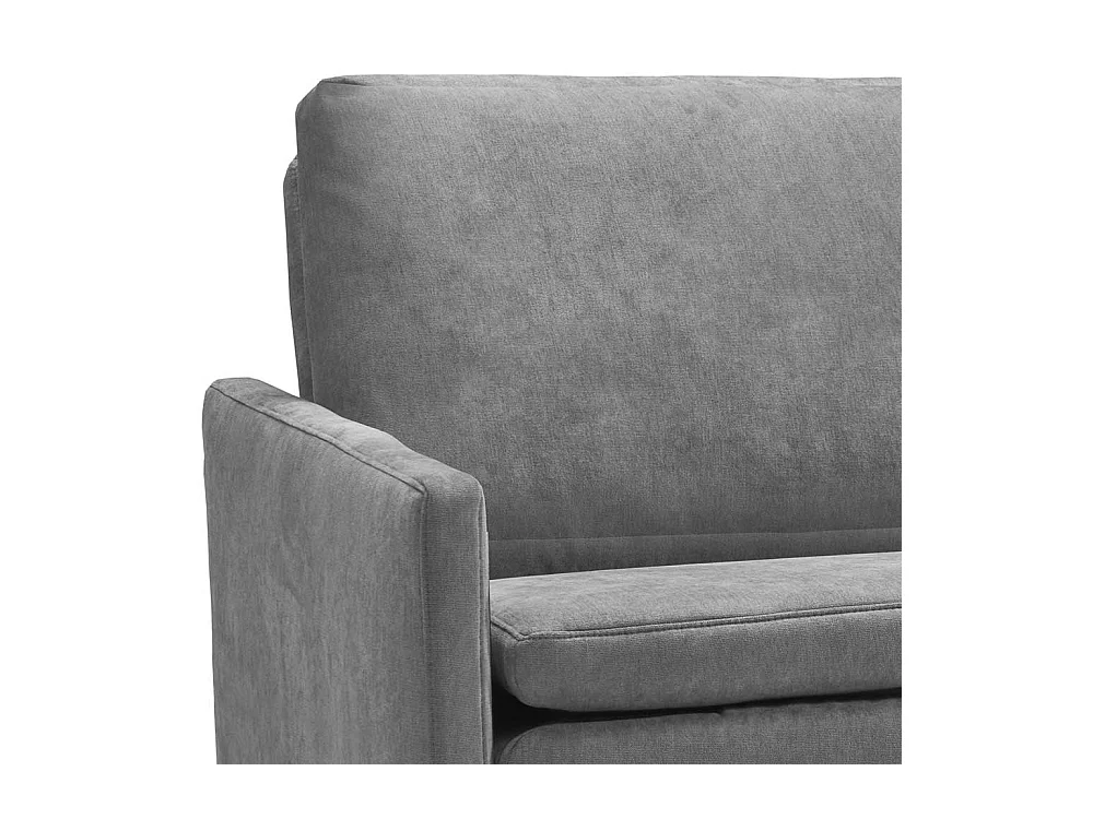 Verwandlungssofa grau modern aus Microvelour Armlehnen