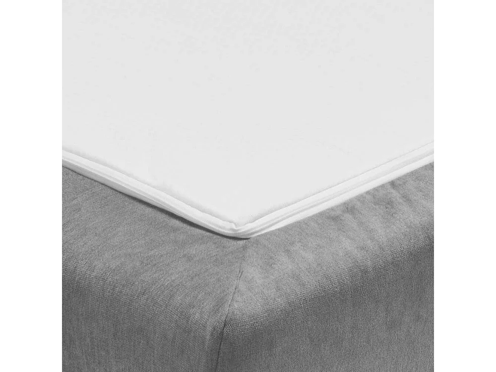 Verwandlungssofa grau modern aus Microvelour Armlehnen