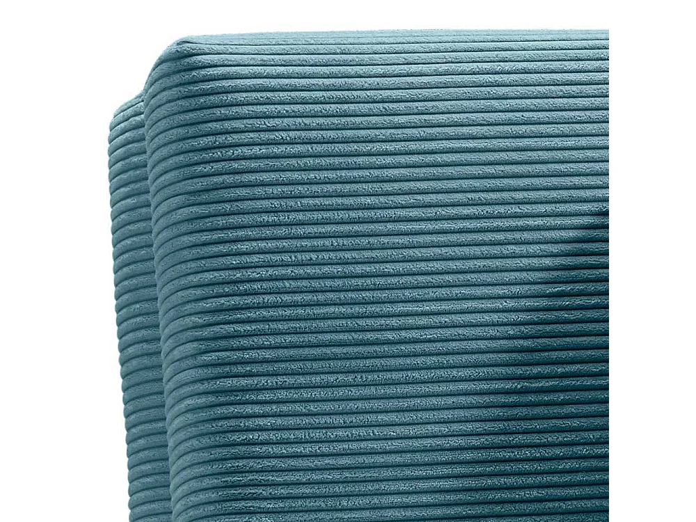 Ausziehsofa Cord in Petrol Untergestell aus Metall