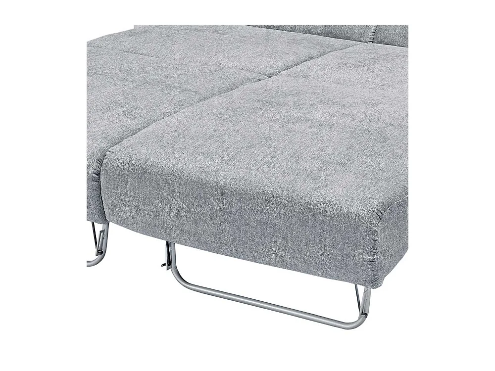 2er Ausziehsofa in Grau und Weiß Landhausstil