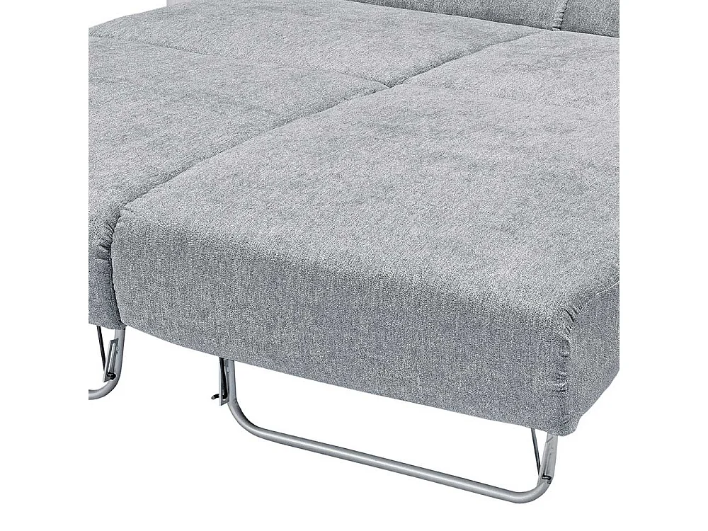 2er Ausziehsofa in Grau und Weiß Landhausstil