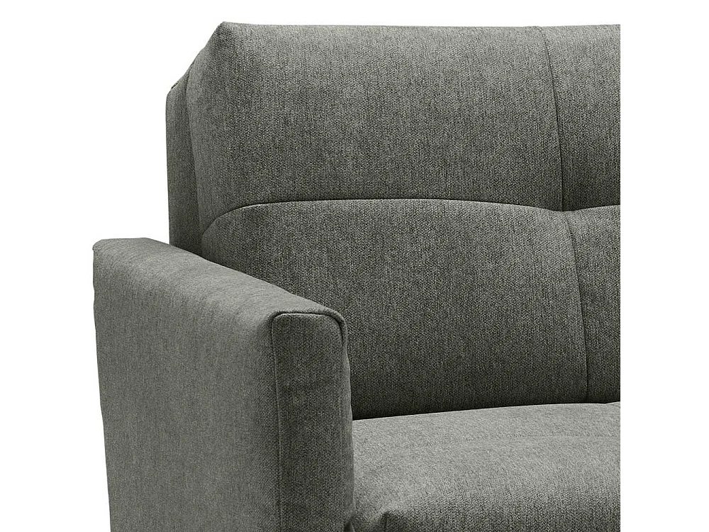 Ausklappbares Sofa mit Vierfußgestell aus Metall Flachgewebe