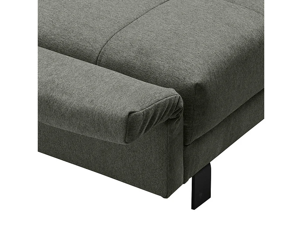 Ausklappbares Sofa mit Vierfußgestell aus Metall Flachgewebe
