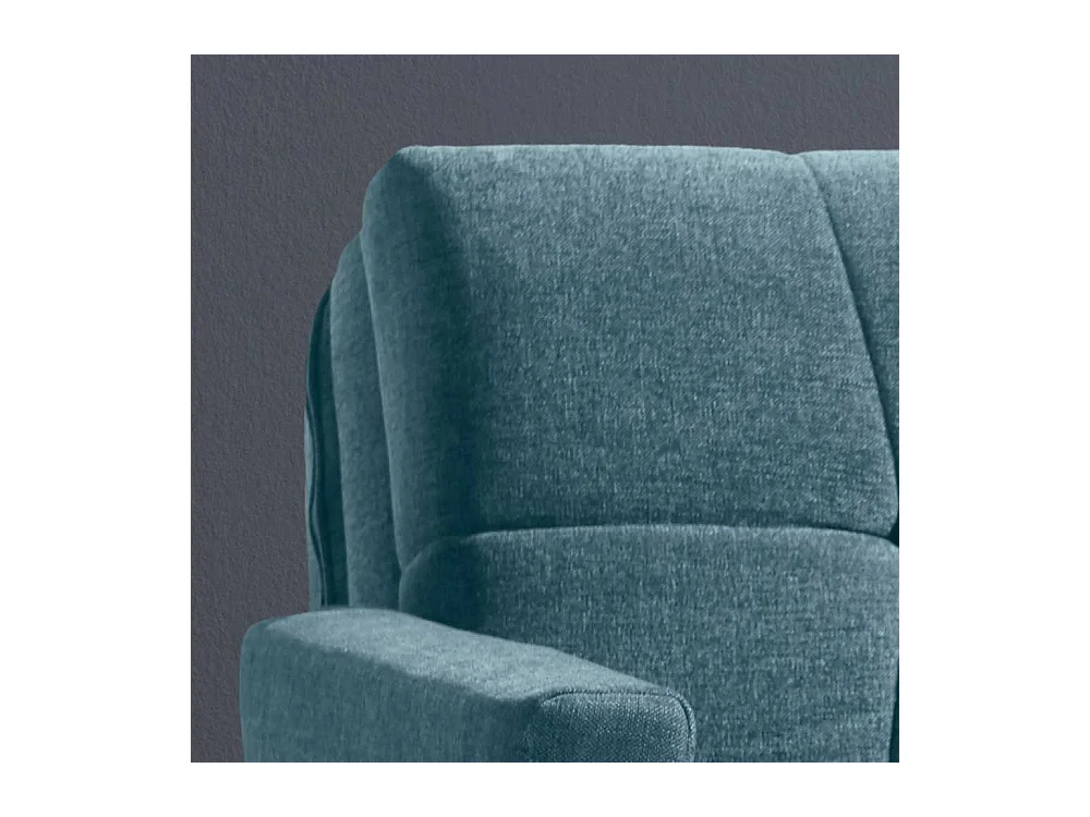 Funktionssofa in Petrol Flachgewebe abklappbaren Arnlehnen