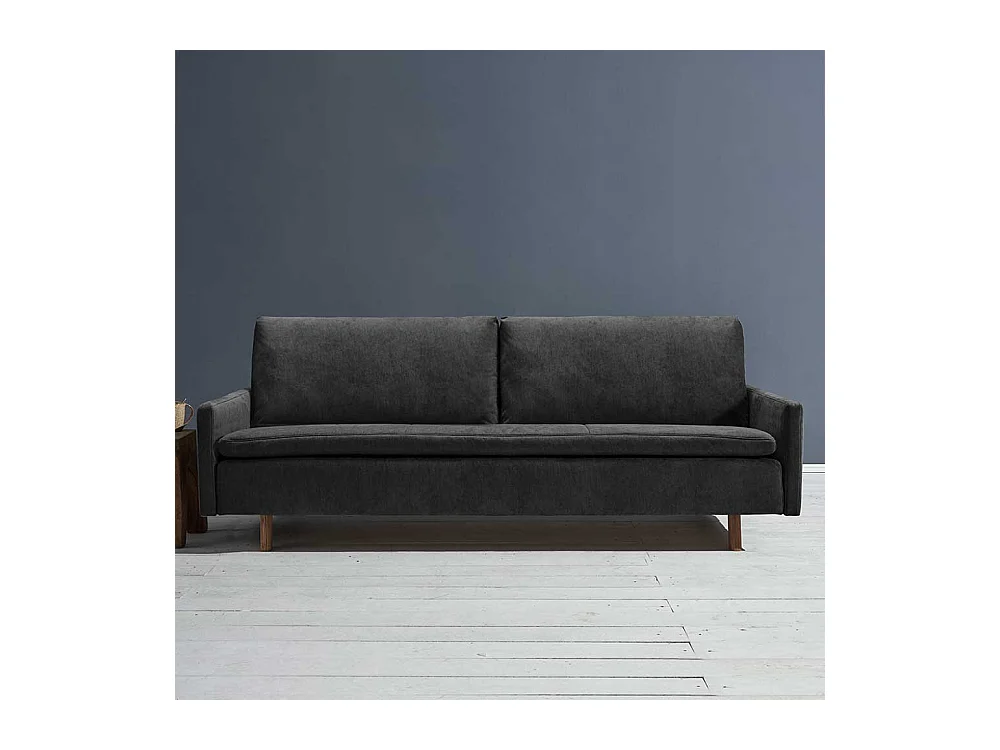 Kippsofa modern in Schwarz und Eichefarben Armlehnen