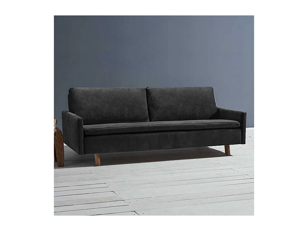Kippsofa modern in Schwarz und Eichefarben Armlehnen