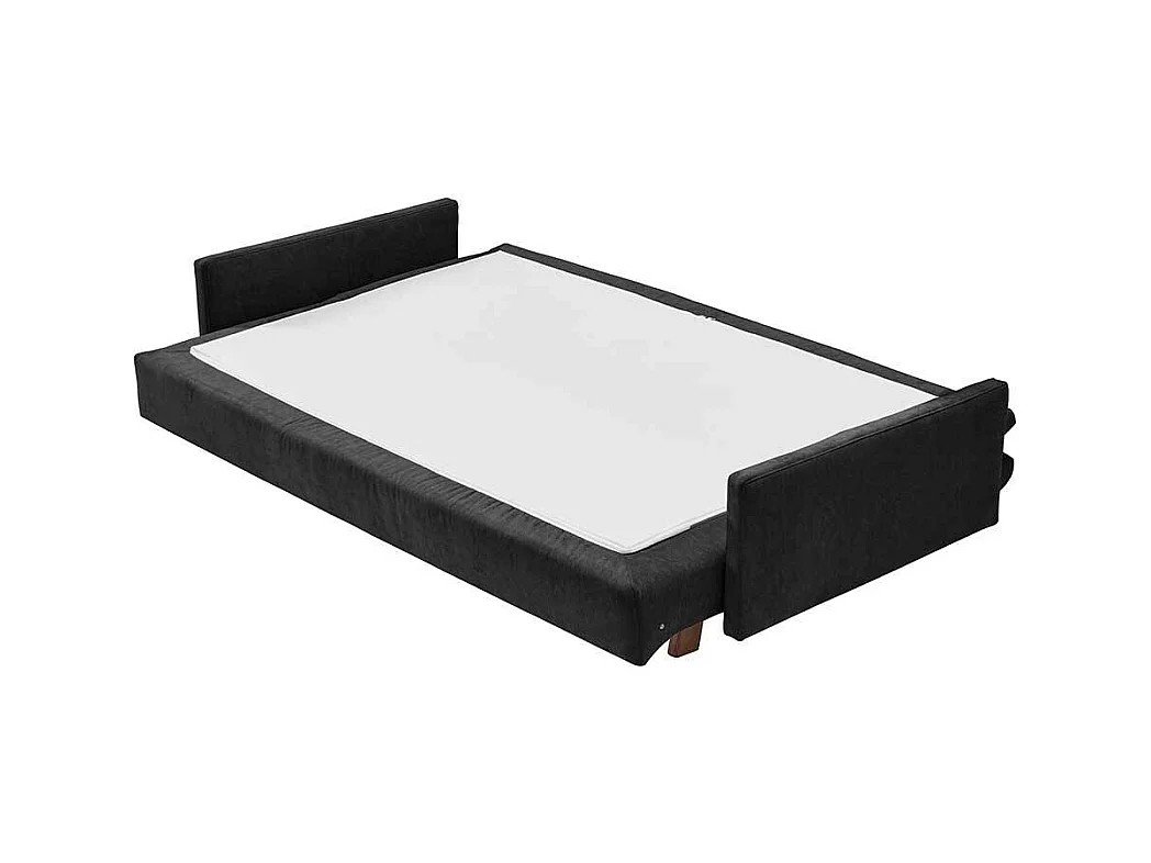 Kippsofa modern in Schwarz und Eichefarben Armlehnen