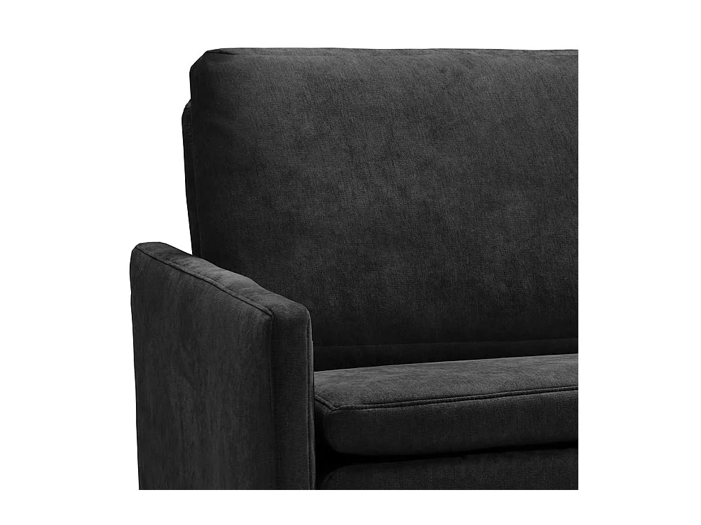 Kippsofa modern in Schwarz und Eichefarben Armlehnen