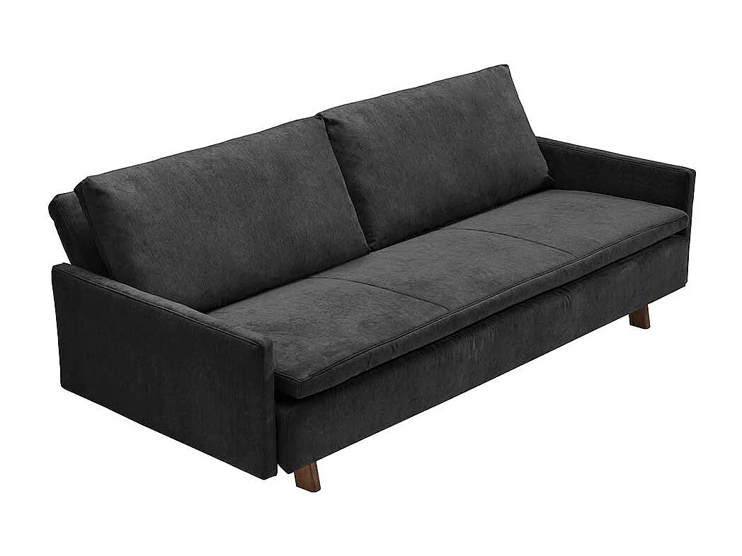 Kippsofa modern in Schwarz und Eichefarben Armlehnen