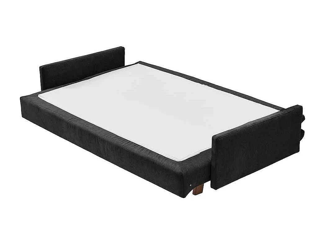 Kippsofa modern in Schwarz und Eichefarben Armlehnen