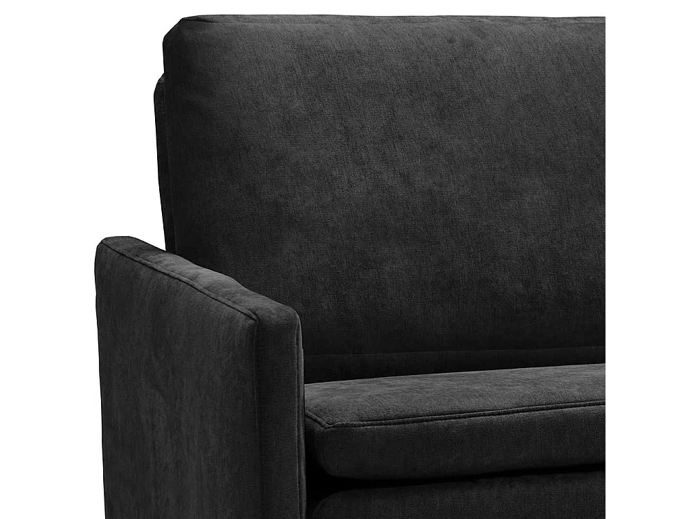 Kippsofa modern in Schwarz und Eichefarben Armlehnen