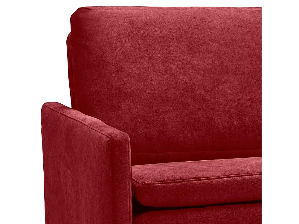 Kippsofa mit Armlehnen in Dunkelrot Eichefarben
