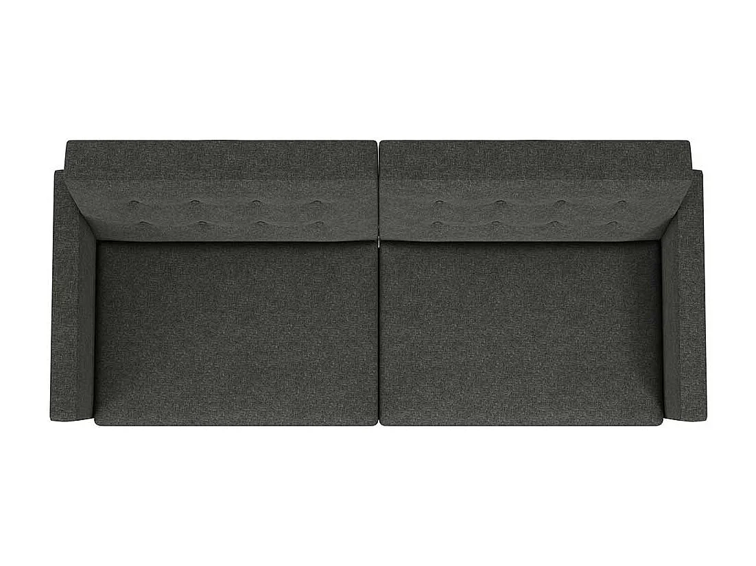 Bettcouch Retro Stil in Grau Stoff Rücken Klappmechanik