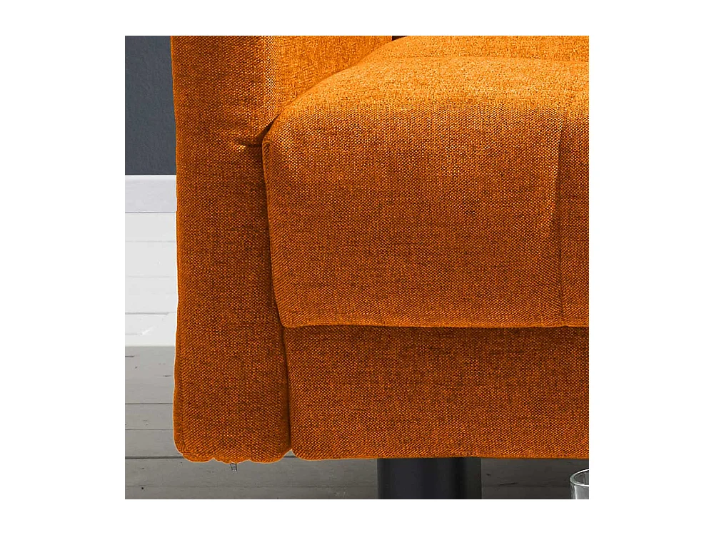 Design Sofa in Gelb Flachgewebe Schlaffunktion