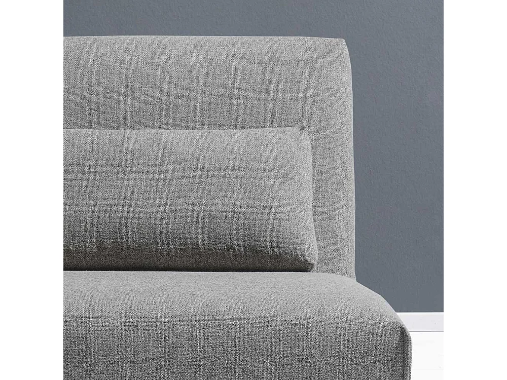Schlafcouch in Grau Stoff 85 cm hoch