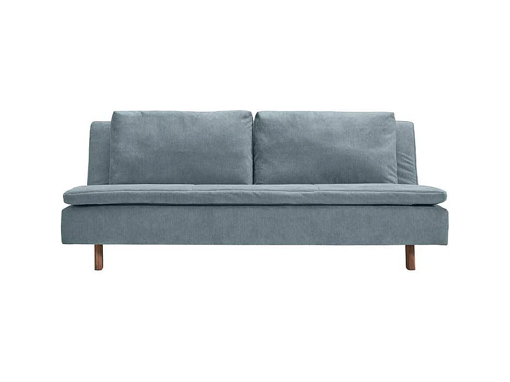 Liegesofa Hellblau mit Rücken Klappmechanik 205 cm breit