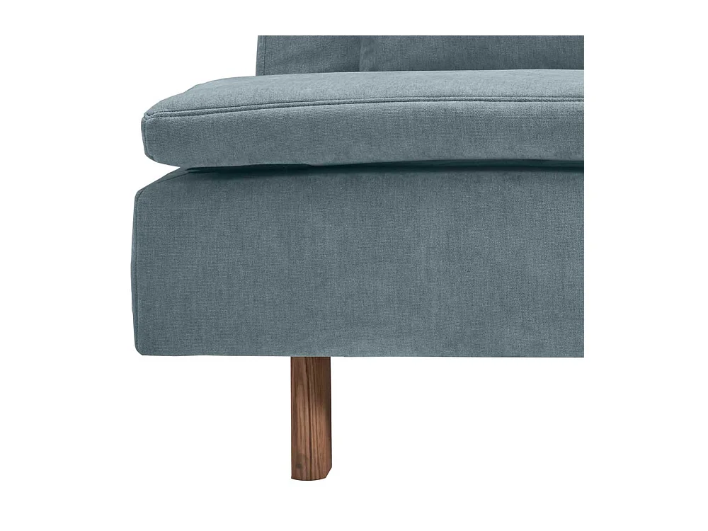 Liegesofa Hellblau mit Rücken Klappmechanik 205 cm breit