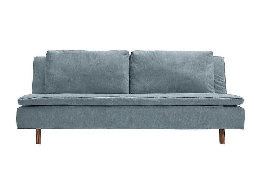 Liegesofa Hellblau mit Rücken Klappmechanik 205 cm breit