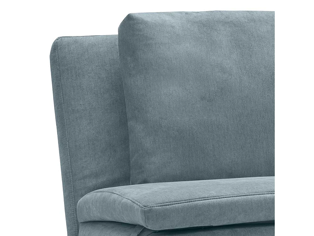 Liegesofa Hellblau mit Rücken Klappmechanik 205 cm breit