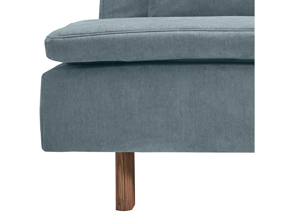 Liegesofa Hellblau mit Rücken Klappmechanik 205 cm breit