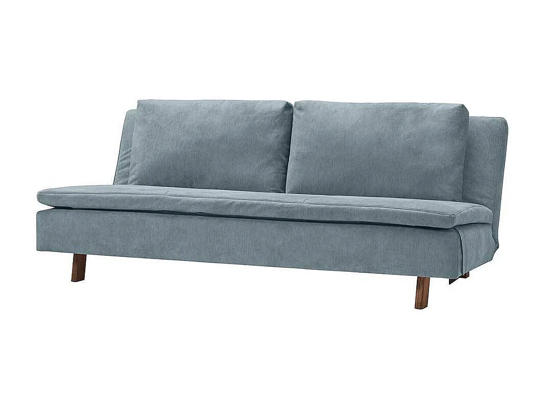 Liegesofa Hellblau mit Rücken Klappmechanik 205 cm breit