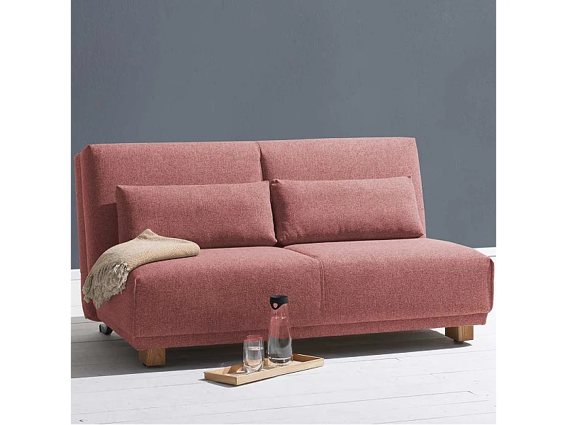 Klappsofa in Rosa Stoff Made in Germany