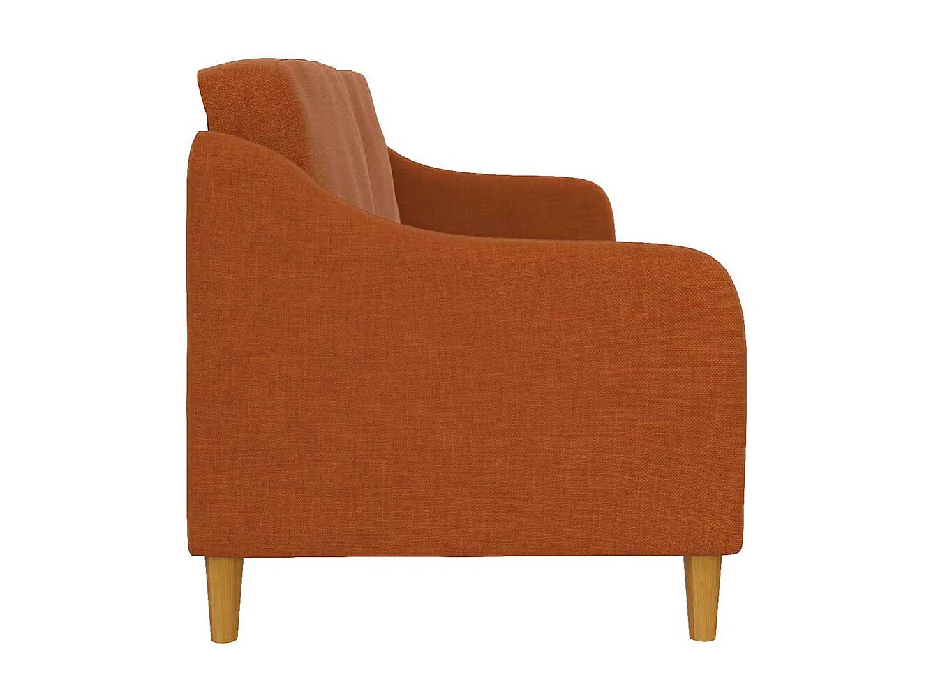 Schlafcouch Orange modern mit Rücken Klappmechanik 195 cm breit