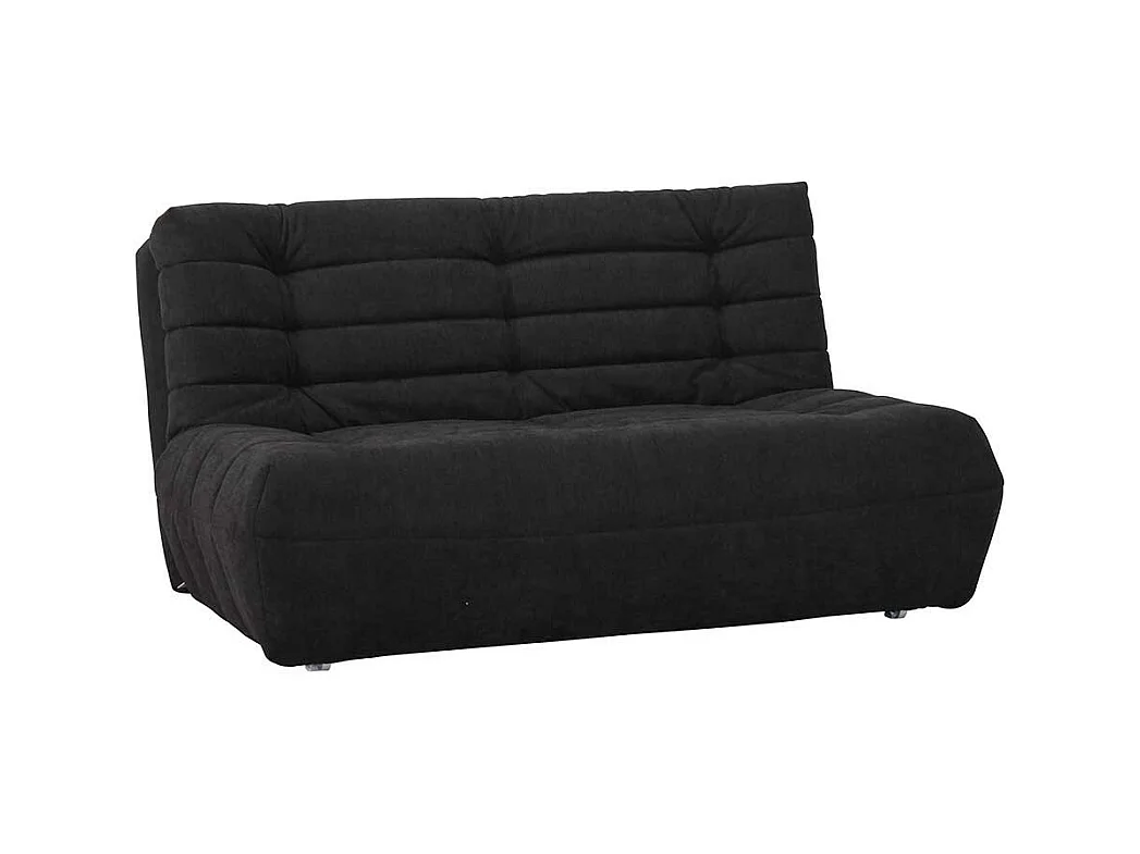 Klappcouch in Schwarz Stoff modern