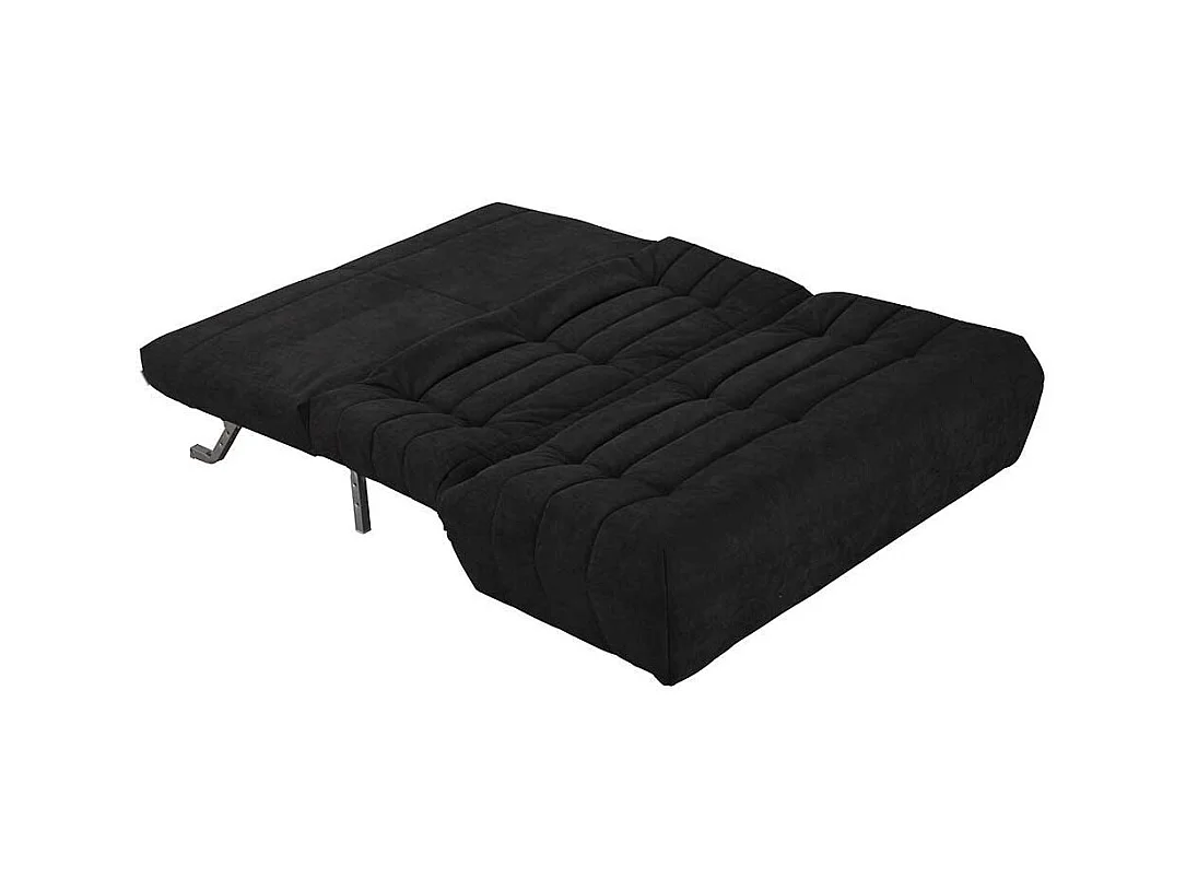 Klappcouch in Schwarz Stoff modern