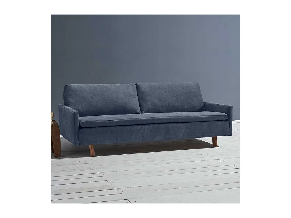 Schlafsofa dunkelblau in modernem Design Armlehnen