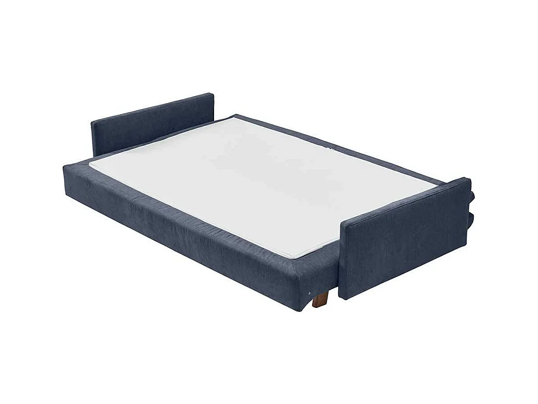 Schlafsofa dunkelblau in modernem Design Armlehnen