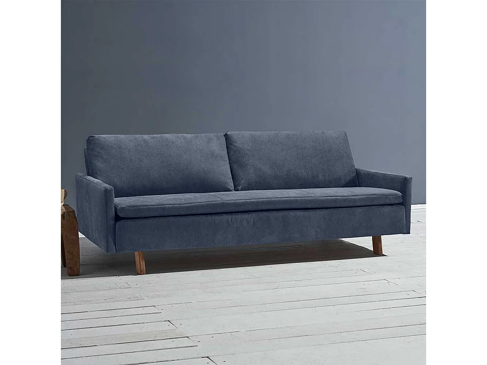 Schlafsofa dunkelblau in modernem Design Armlehnen