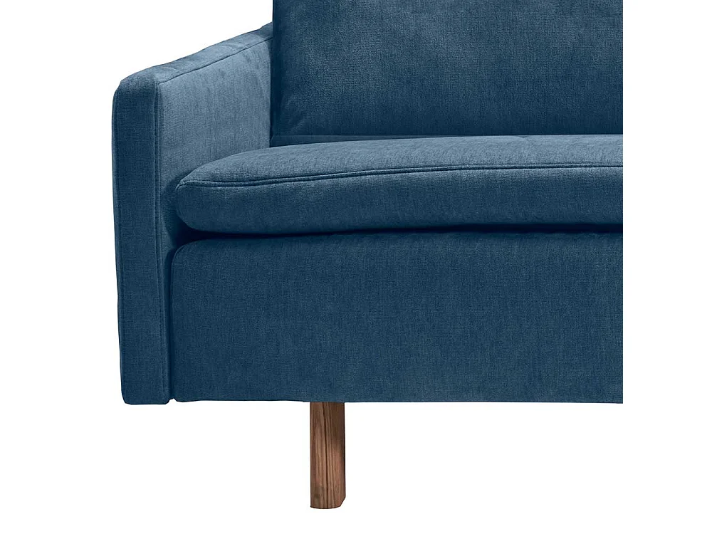 Bettcouch blau modern mit Rücken Klappmechanik 220 cm breit