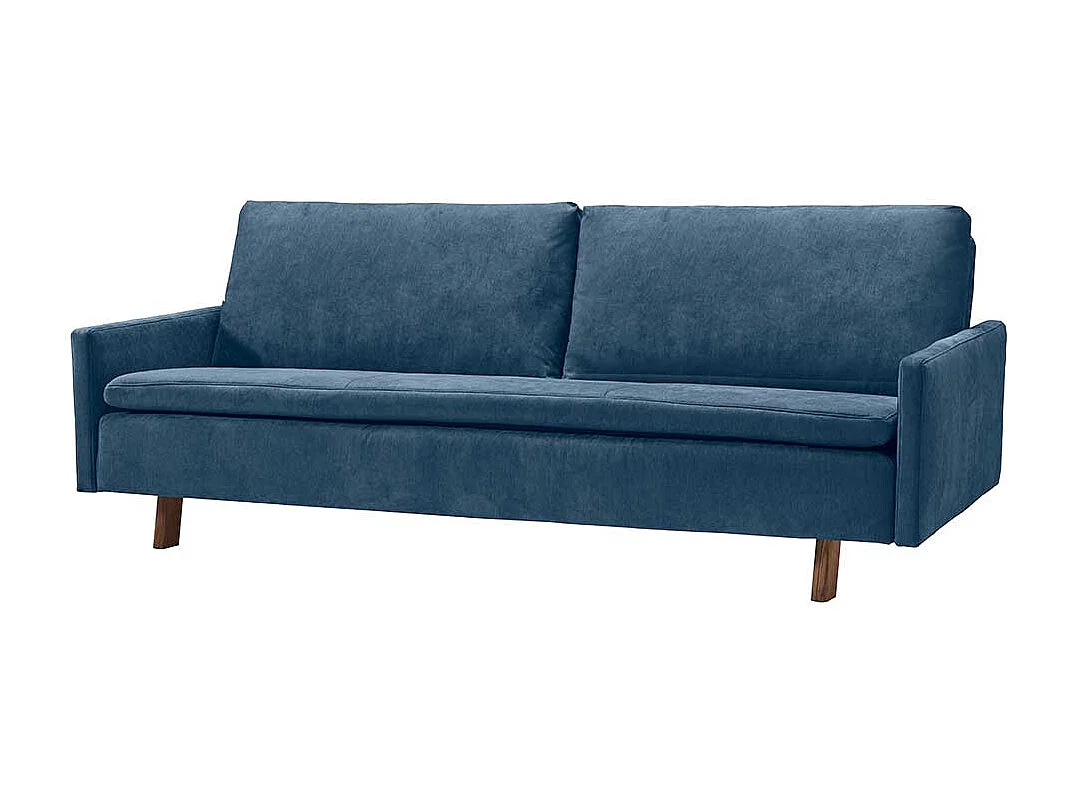 Bettcouch blau modern mit Rücken Klappmechanik 220 cm breit