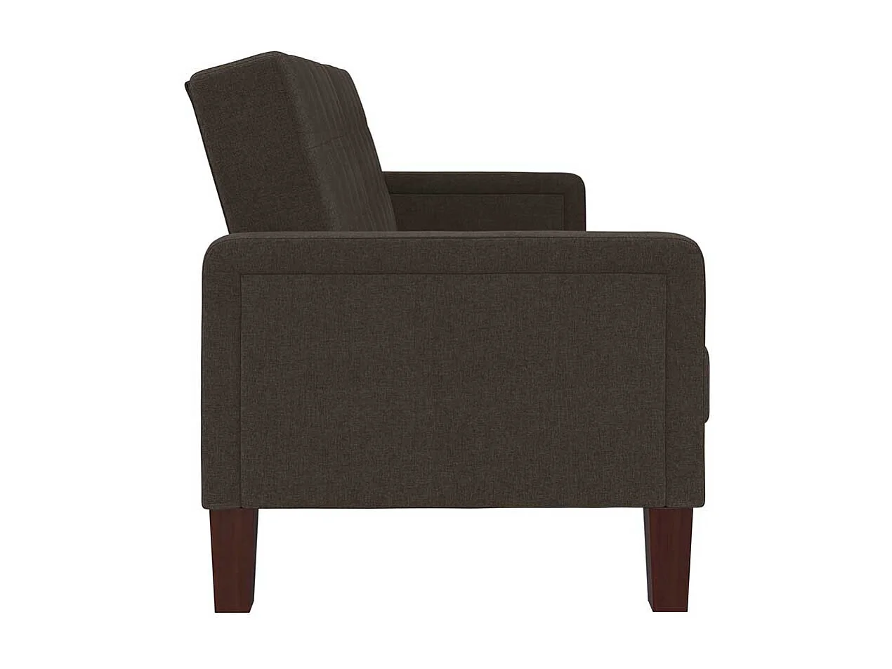 Retro Stil Schlafsofa in Grau Stoff Rücken Klappmechanik