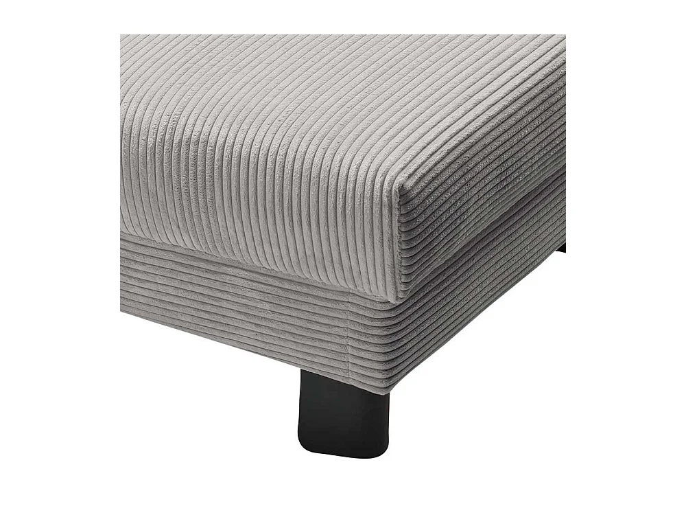 Ausklappbares Sofa hellgrau aus Cord Untergestell aus Metall