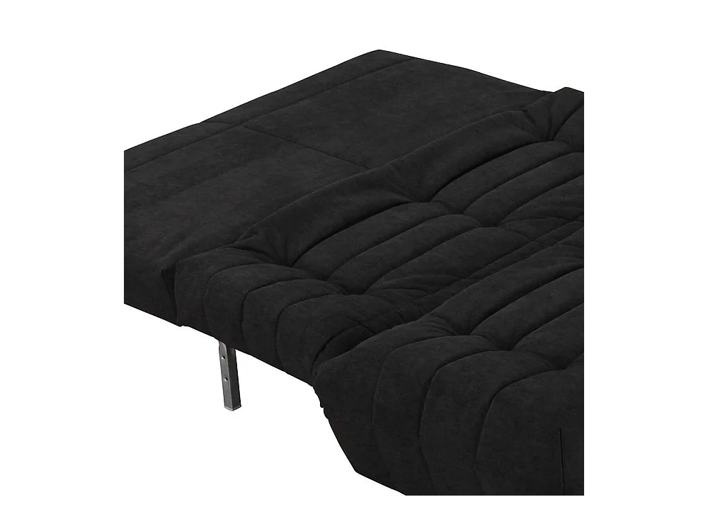 Klappcouch in Schwarz Stoff modern
