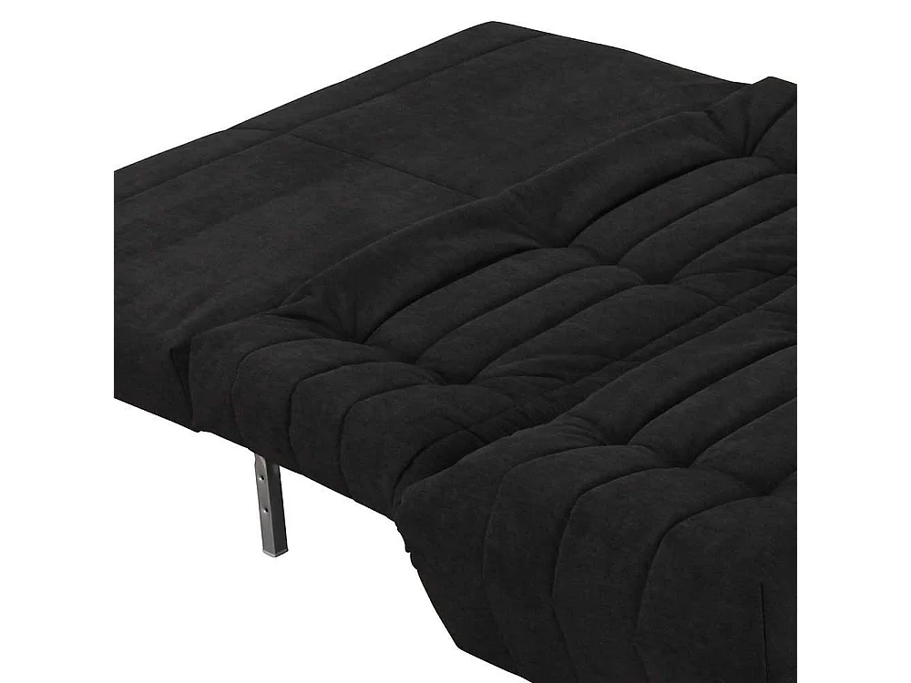 Klappcouch in Schwarz Stoff modern