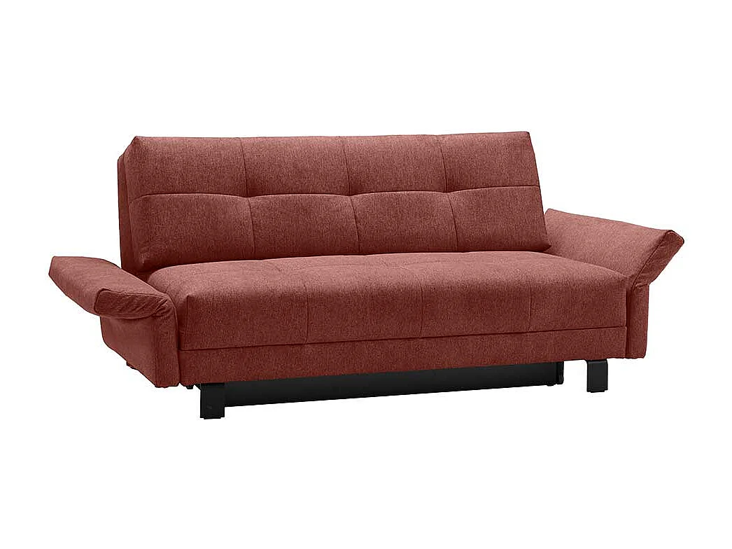 Schlafcouch mit verstellbaren Armlehnen Rücken echt bezogen