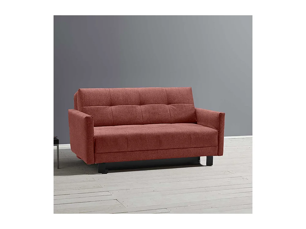 Schlafcouch mit verstellbaren Armlehnen R�cken echt bezogen