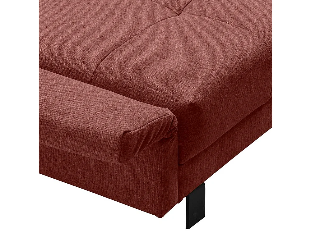 Schlafcouch mit verstellbaren Armlehnen Rücken echt bezogen