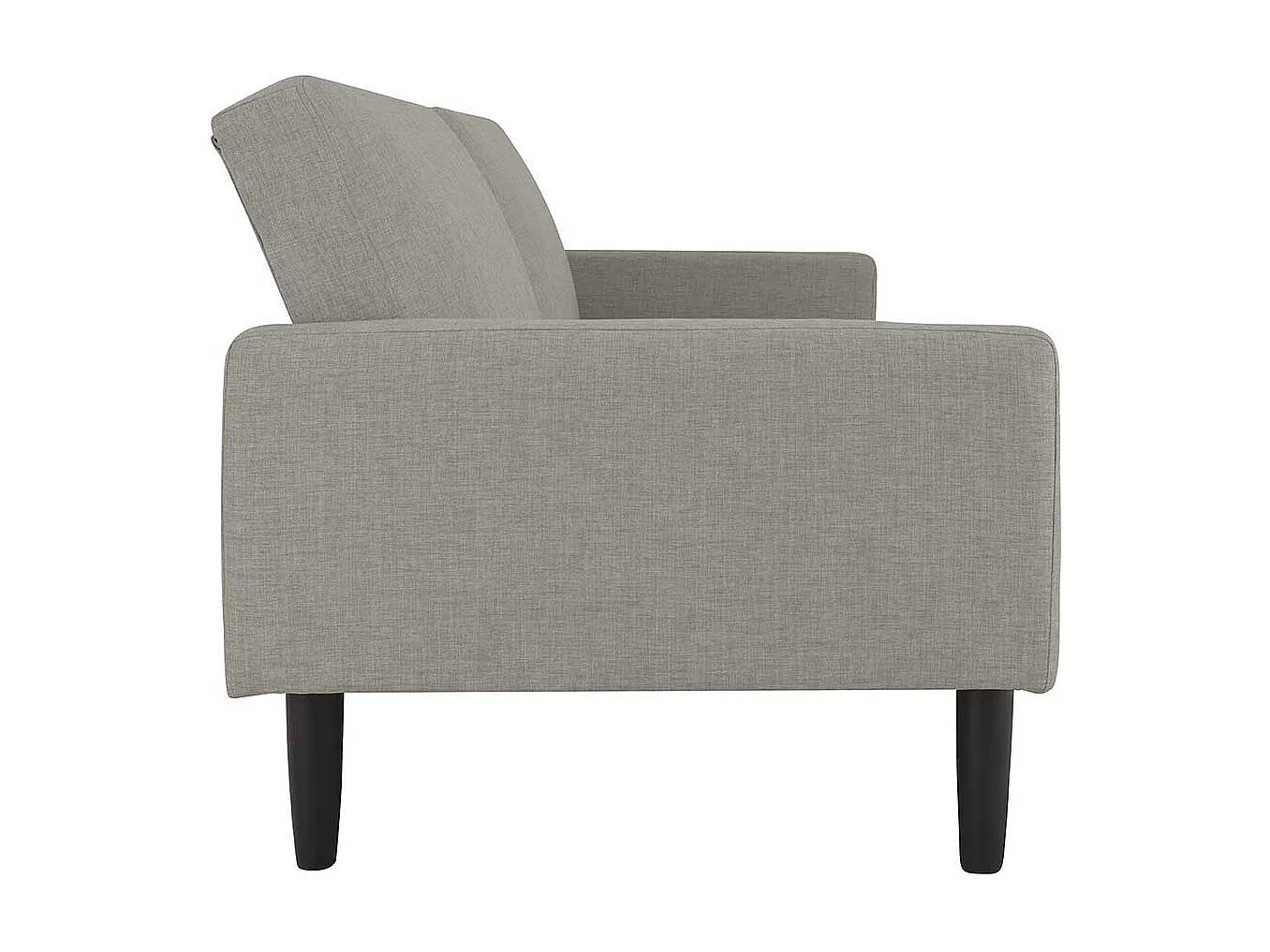 Günstiges Sofa hellgrau mit Rücken Klappmechanik Schlaffunktion