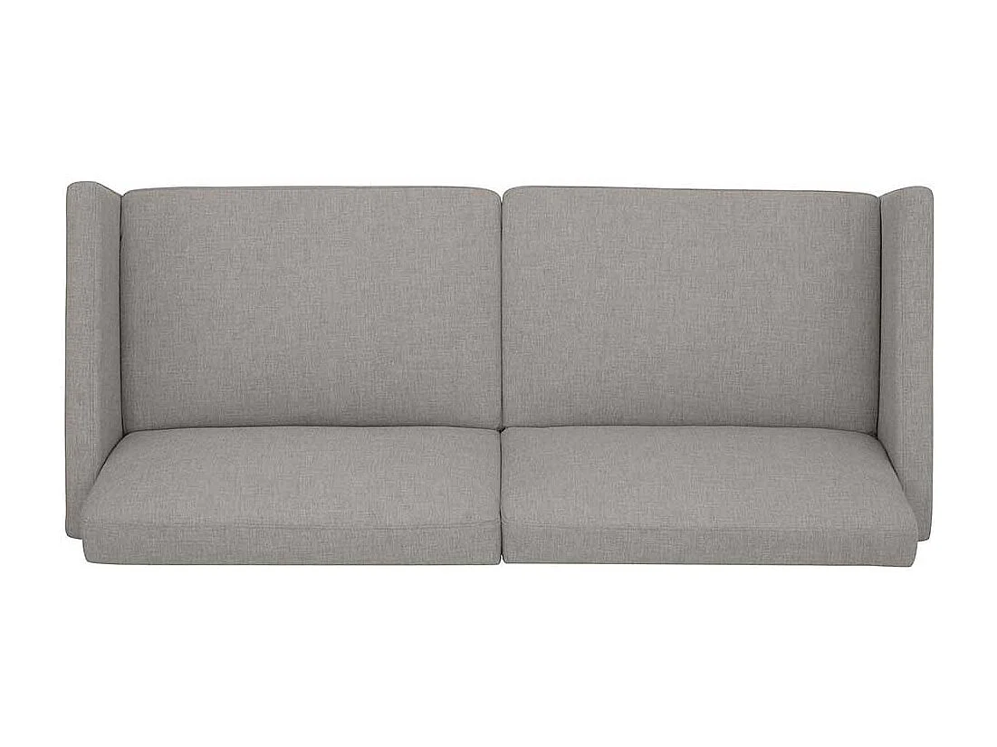 Günstiges Sofa hellgrau mit Rücken Klappmechanik Schlaffunktion