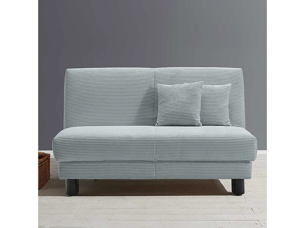 Futonschlafsofa modern in Hellblau Faltmechanik
