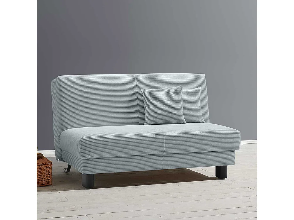 Futonschlafsofa modern in Hellblau Faltmechanik