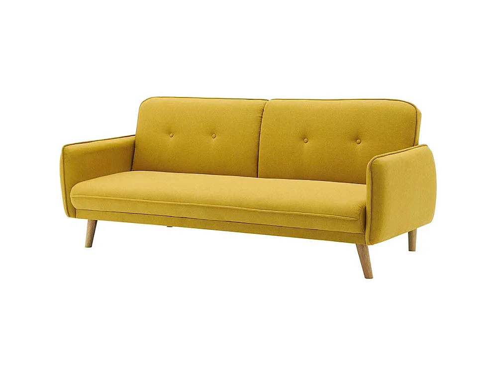 Schlafsofa in Gelb Rücken Klappmechanik