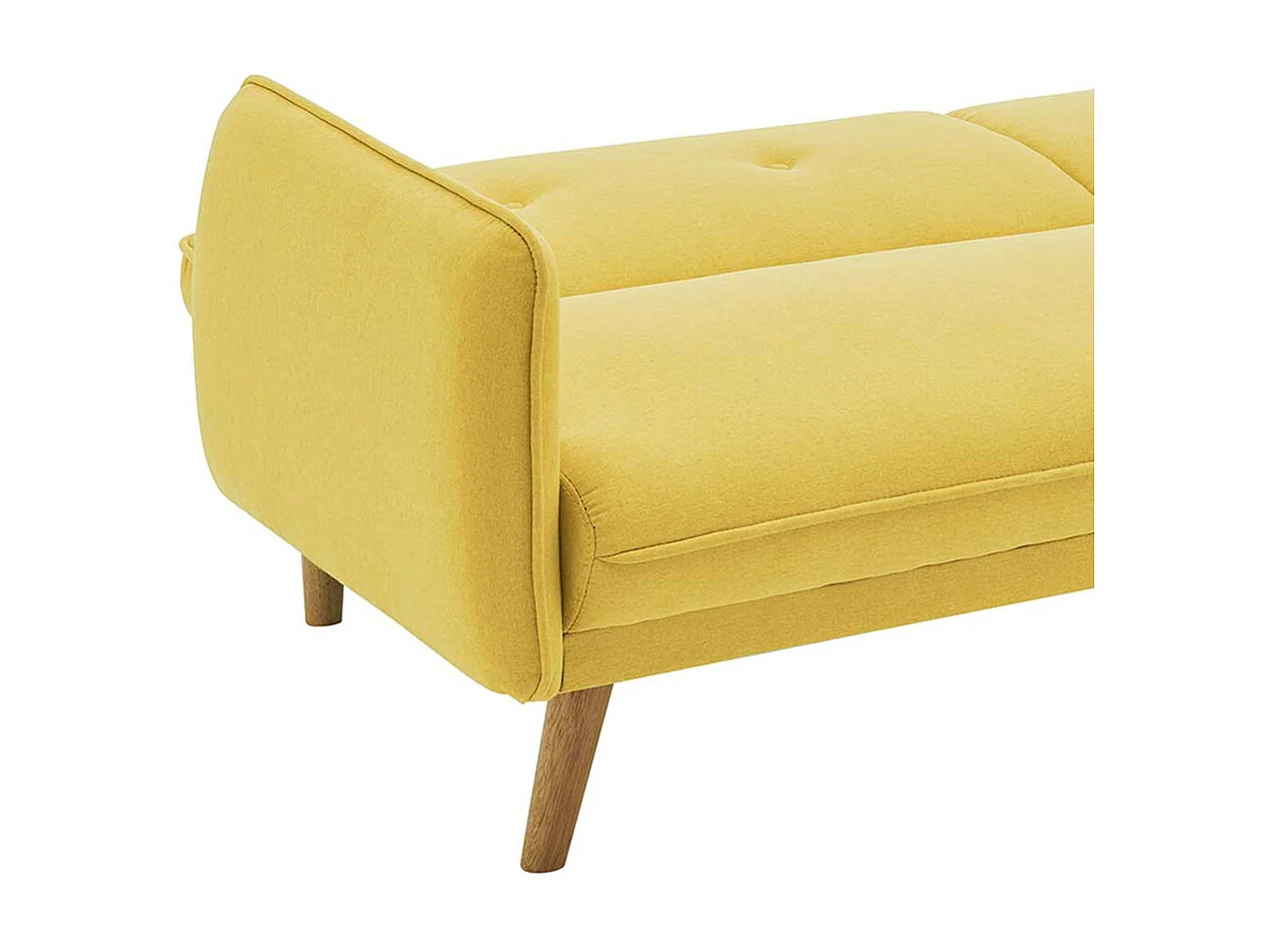 Schlafsofa in Gelb Rücken Klappmechanik