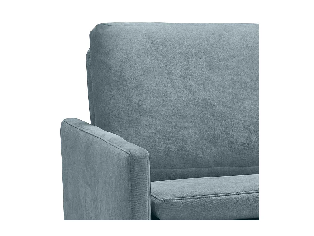 2er Schlafsofa hellblau in modernem Design Microvelour