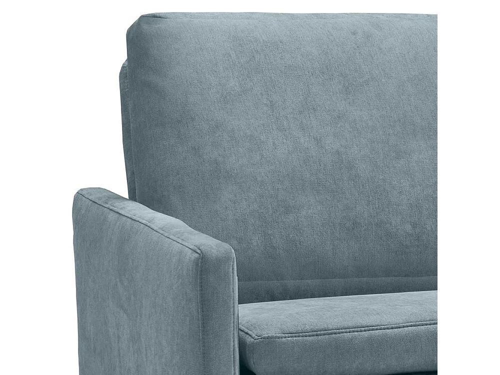 2er Schlafsofa hellblau in modernem Design Microvelour