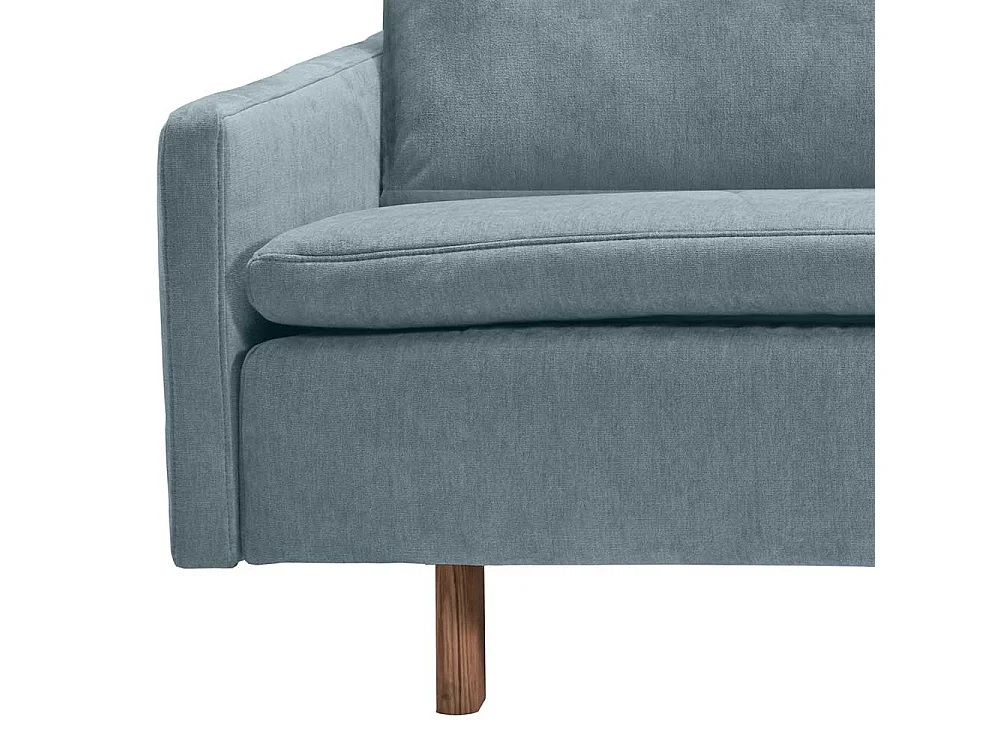 2er Schlafsofa hellblau in modernem Design Microvelour